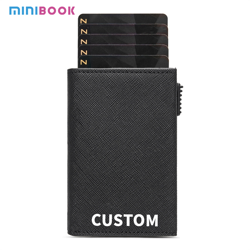 Pop-Up Card Holder Wallet – Magnetic, 7-Card, RFID-Safe (MN-2753)