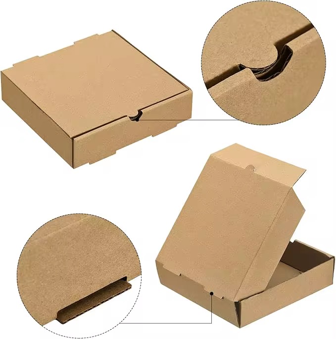 Kraft Pizza Box – Eco-Friendly Corrugated Takeout Packaging