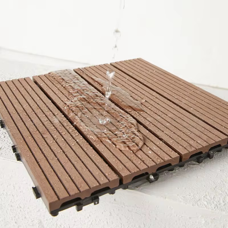 Waterproof WPC Outdoor Flooring Deck Tiles – Interlocking Patio Composite Decking