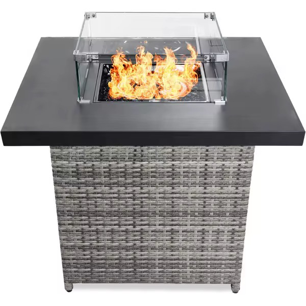 Modern Tabletop Fire Pit – Portable Outdoor Gas Fire Table for Garden, Patio & Balcony