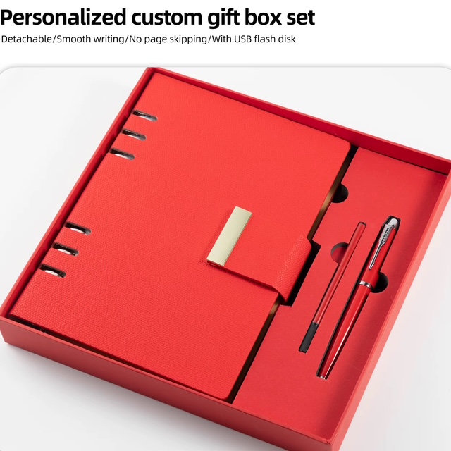 Custom Executive Gift Set – A5 Leather Notebook, Pen & Business Gift Box