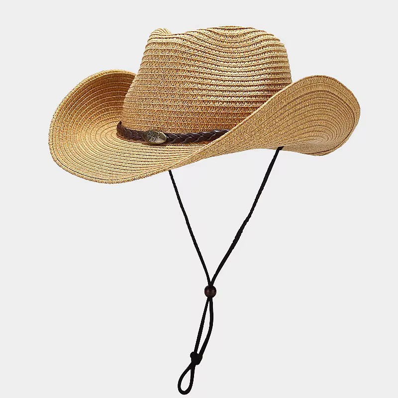 Summer Straw Cowboy Hat – Lightweight Outdoor Sun Protection