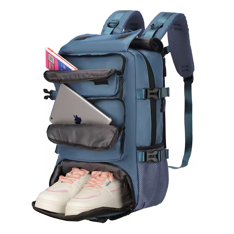 Multi-Functional Travel Backpack with Shoe Compartment & USB Charging Port