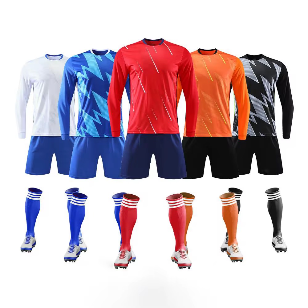 Custom Soccer Jersey Set – Long Sleeve Football Kit with Shorts & Socks