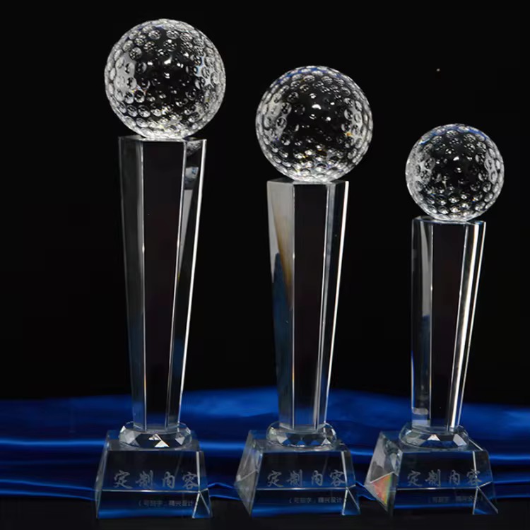 Custom Golf Crystal Trophy