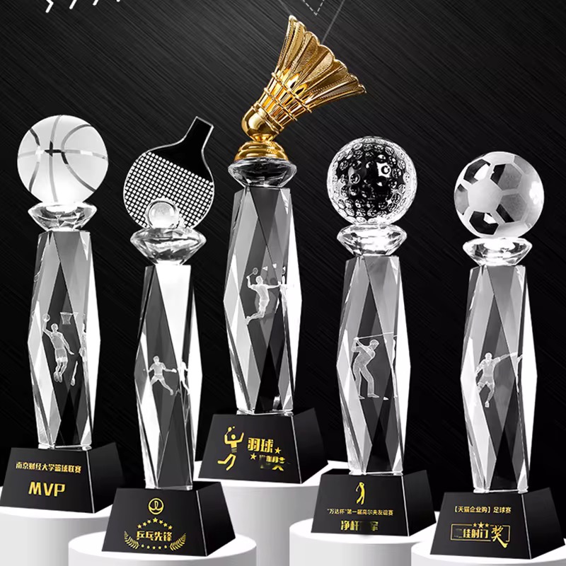 Custom Sports Crystal Trophy