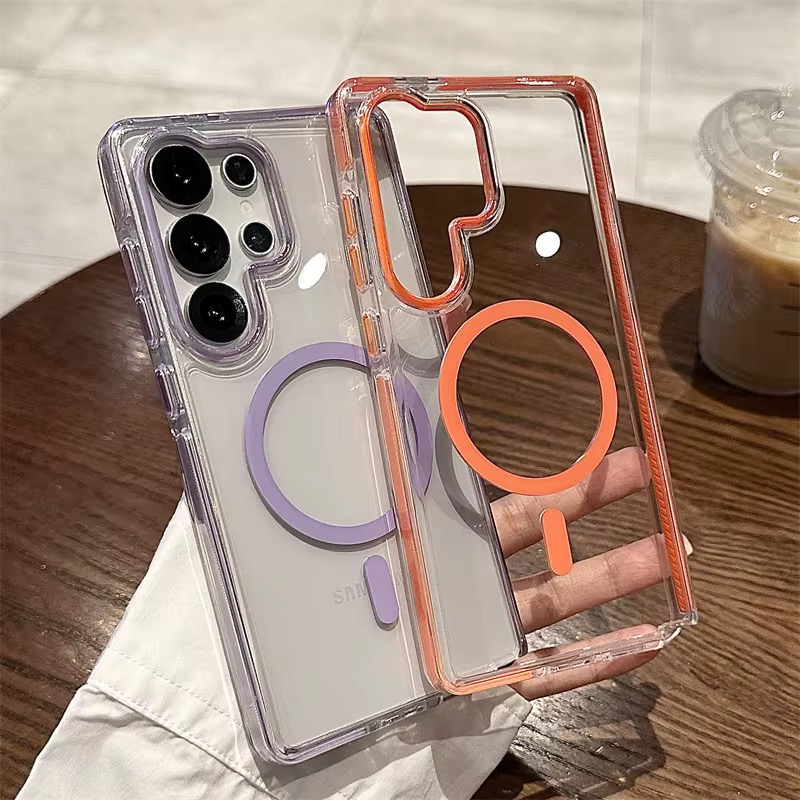 Transparent Magnetic Shockproof Phone Case for Samsung Galaxy