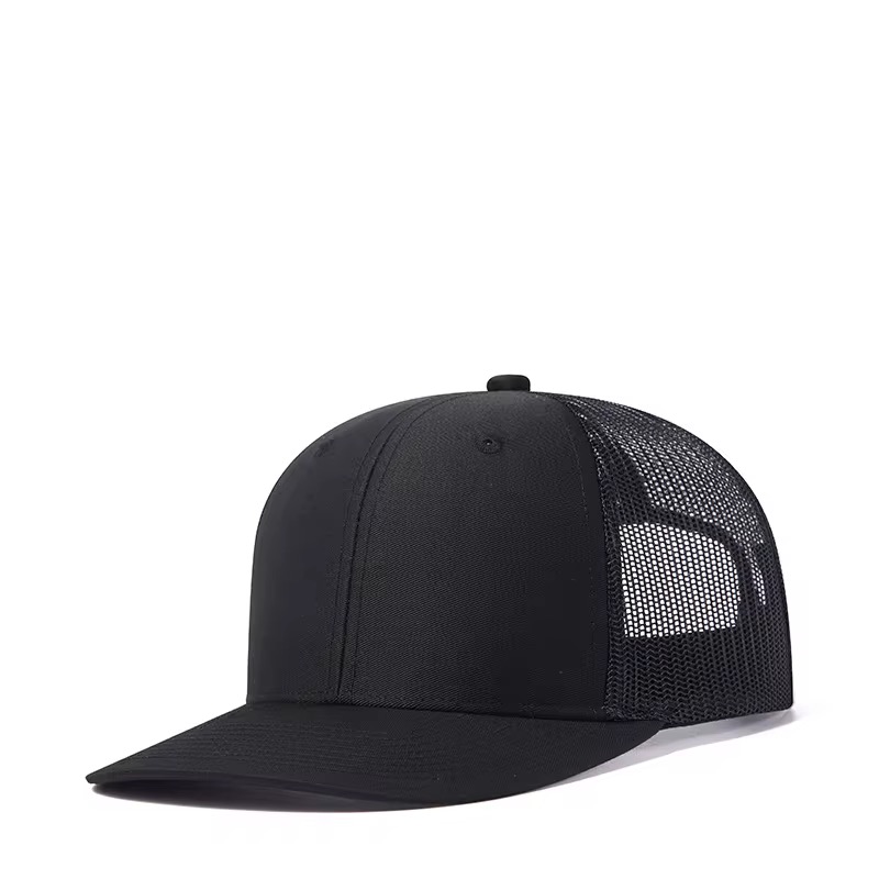 Custom Leather Patch Mesh Trucker Cap – Premium 6 Panel Richardson Style Hat