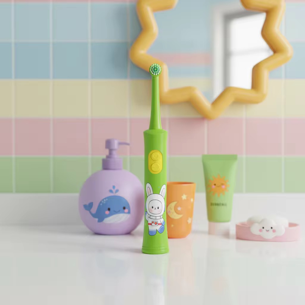 Cartoon Rotating Electric Toothbrush Specially Designed for Children