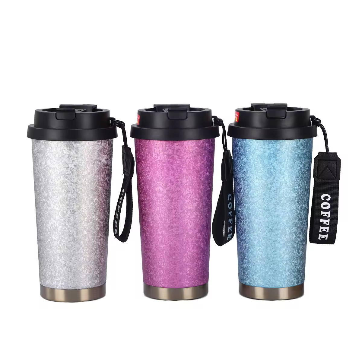 316 Stainless Steel Vacuum Coffee Mug with Straw – Leakproof Large Capacity Tumbler